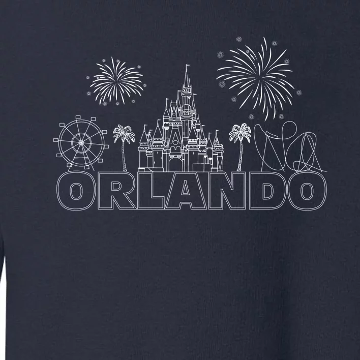 Orlando Florida Retroactive Skyline Toddler Sweatshirt