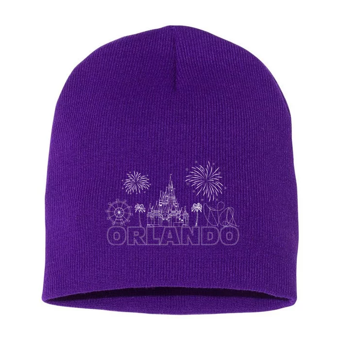 Orlando Florida Retroactive Skyline Short Acrylic Beanie