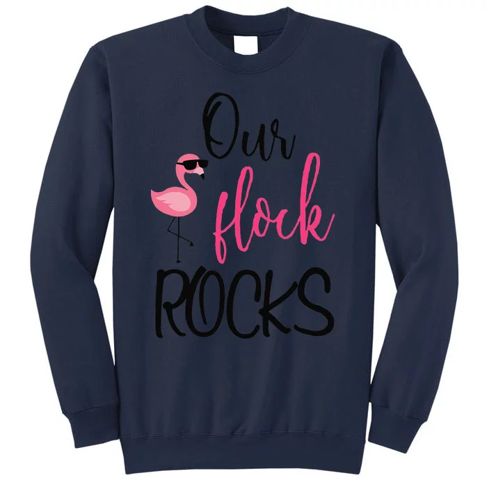 Our Flock Rocks Flamingo Mother's Day Gift Sweatshirt