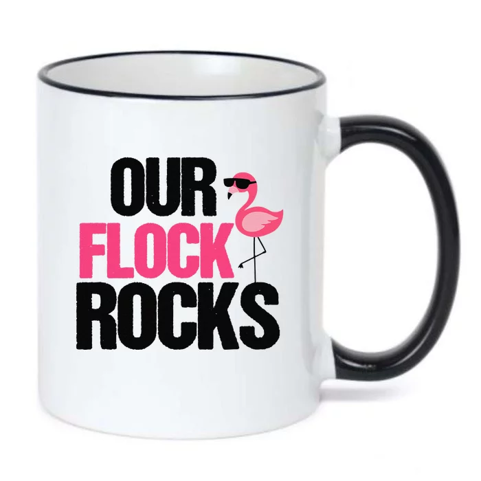 Our Flock Rocks Flamingo Mother's Day Teacher Gift Cute Black Color Changing Mug