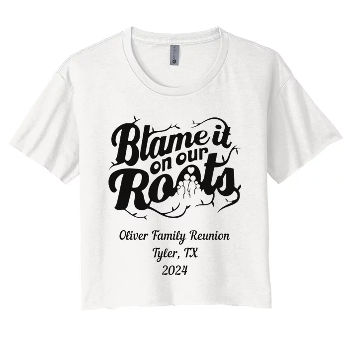 Oliver Family Reunion Customizable Design Women's Crop Top Tee