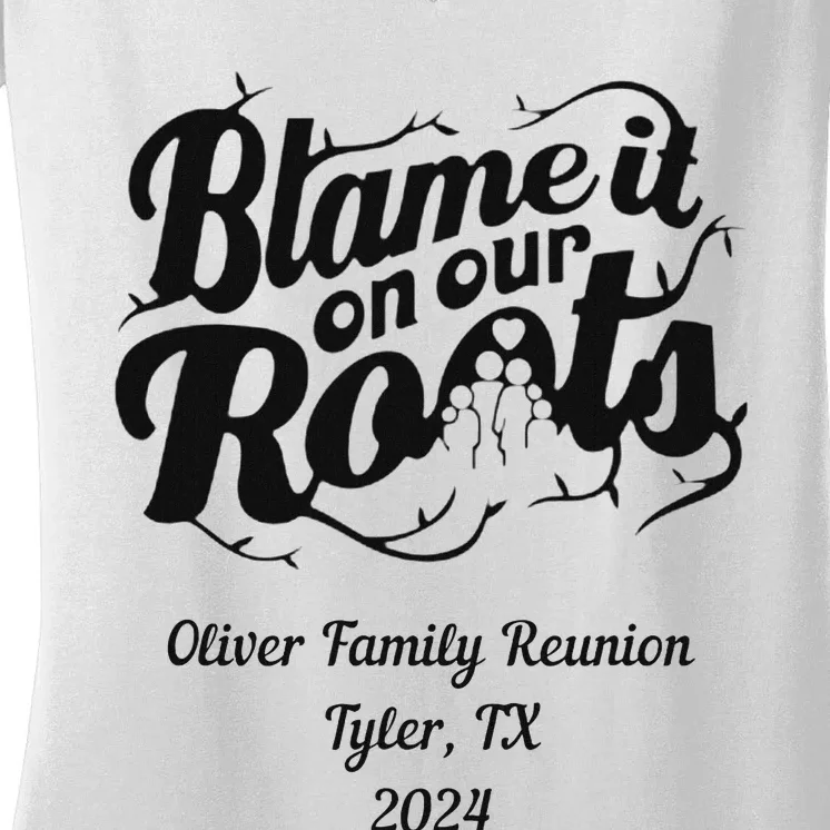 Oliver Family Reunion Customizable Design Women's V-Neck T-Shirt