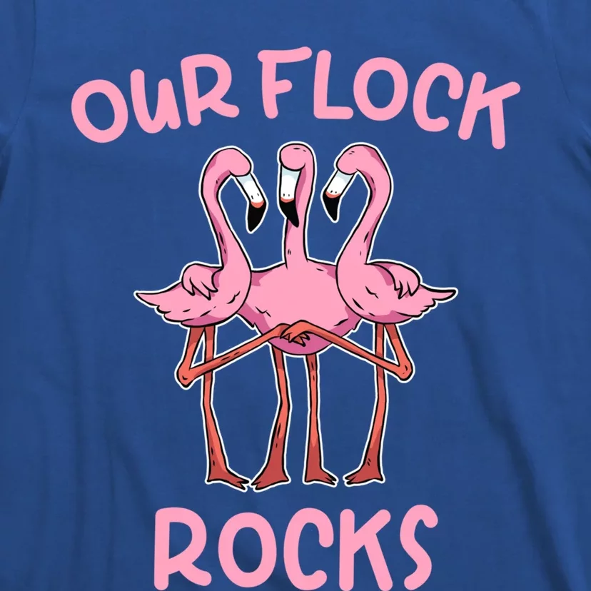 Our Flock Rocks Flamingo Matching Family Vacation Group Gift T-Shirt