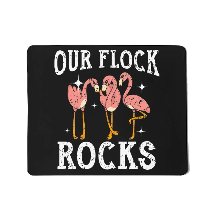 Our Flock Rocks Flamingo Family Group Vacation Matching Mousepad