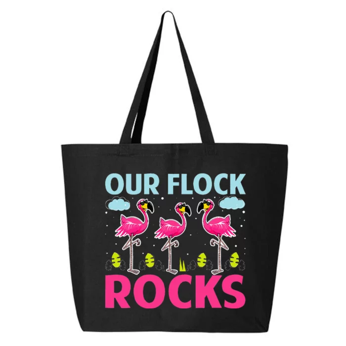 Our Flock Rocks Funny Flamingo Lover 25L Jumbo Tote