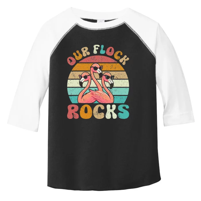 Our Flock Rocks Flamingo Matching Family Toddler Fine Jersey T-Shirt