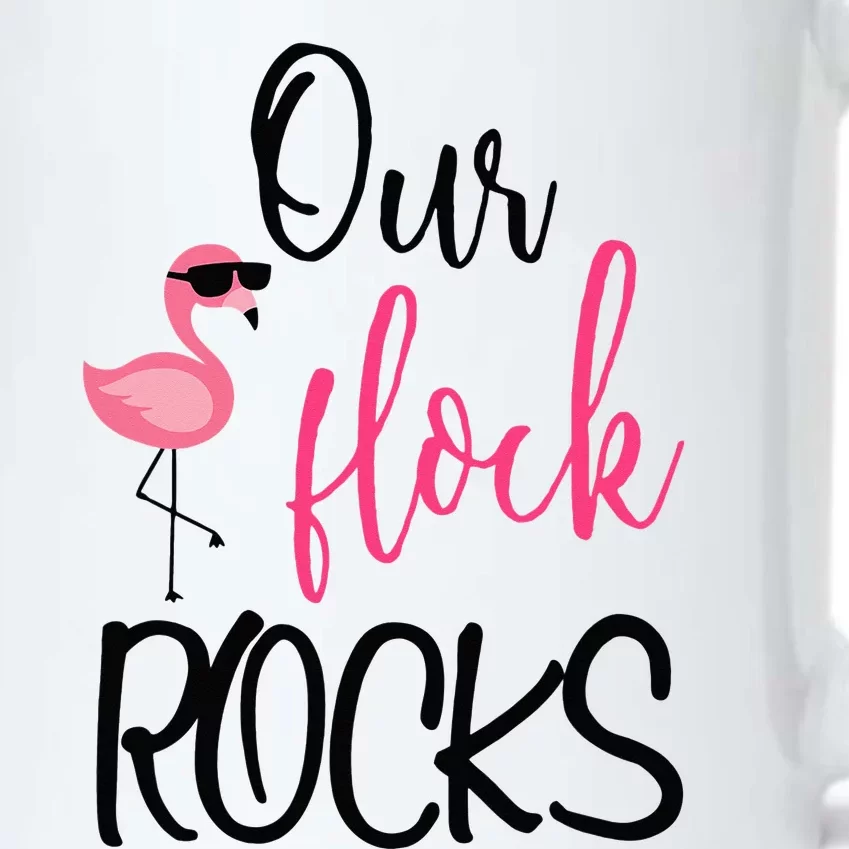 Our Flock Rocks Flamingo Mother's Day Gift Black Color Changing Mug