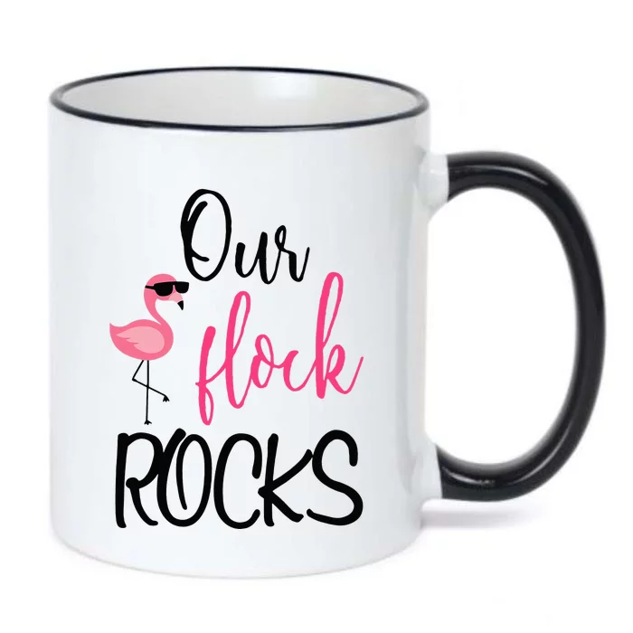 Our Flock Rocks Flamingo Mother's Day Gift Black Color Changing Mug