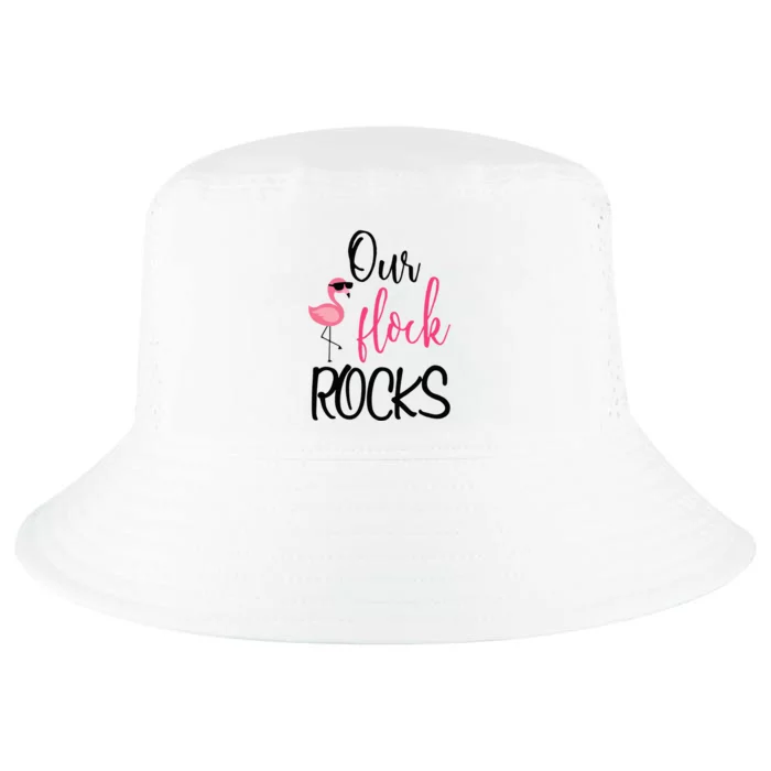 Our Flock Rocks Flamingo Mother's Day Gift Cool Comfort Performance Bucket Hat