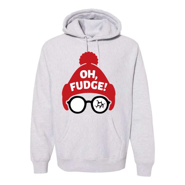 Oh Fudge Santa Hat Christmas Story Family Christmas Premium Hoodie