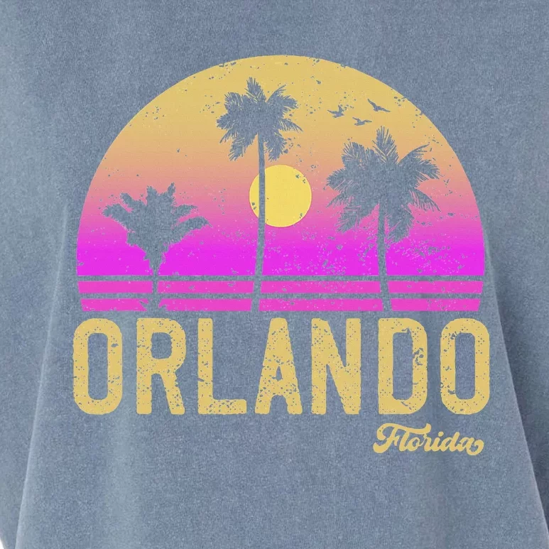 Orlando Florida Sunset Garment-Dyed Women's Muscle Tee