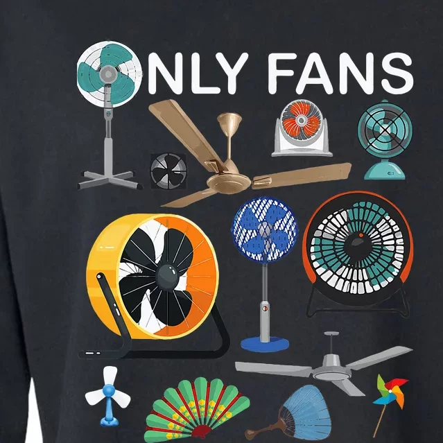 Only Fan Set Funny Ventilators And Fans Cropped Pullover Crew