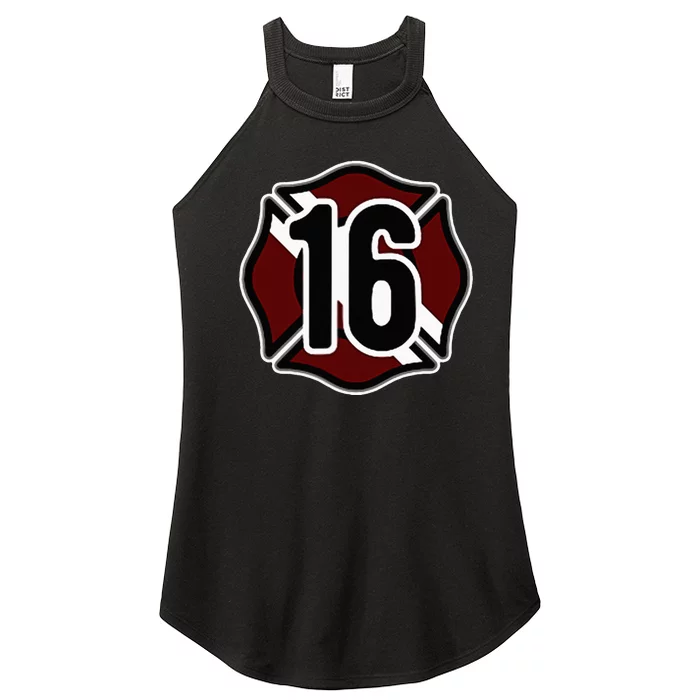 OKCFD Fire Station 16 Water Rescue And Dive Women’s Perfect Tri Rocker Tank