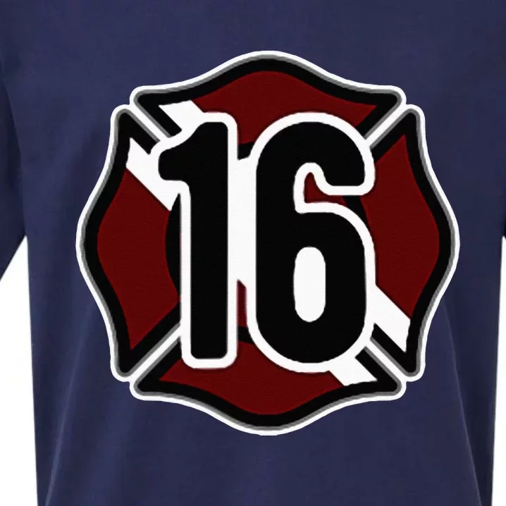 OKCFD Fire Station 16 Water Rescue And Dive Sueded Cloud Jersey T-Shirt