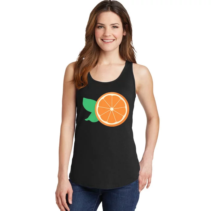 Orange Fruit Slice Fruit Lover Ladies Essential Tank