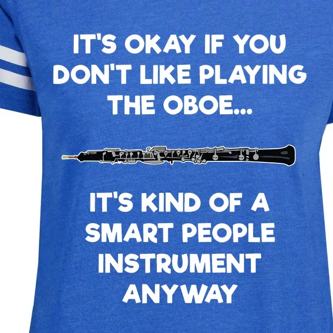 Oboe Funny Smart Oboe Player Enza Ladies Jersey Football T-Shirt