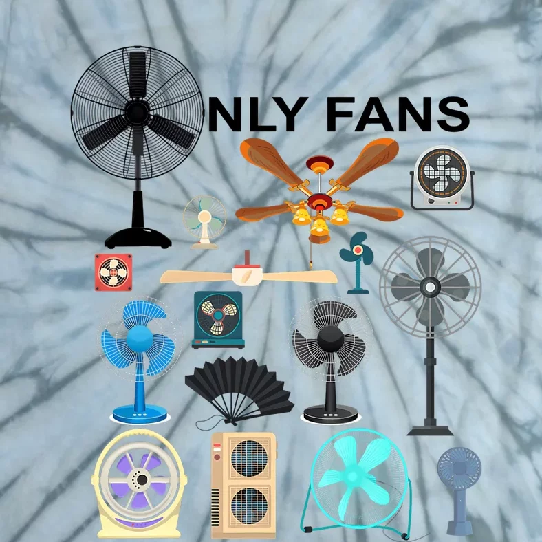 Only Fan Set Funny Ventilators And Fans Tie-Dye T-Shirt