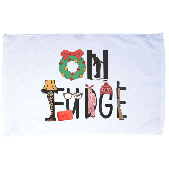 Oh Fudge Santa Hat Christmas Story Family Christmas Kids Microfiber Hand Towel