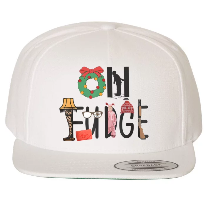 Oh Fudge Santa Hat Christmas Story Family Christmas Kids Wool Snapback Cap