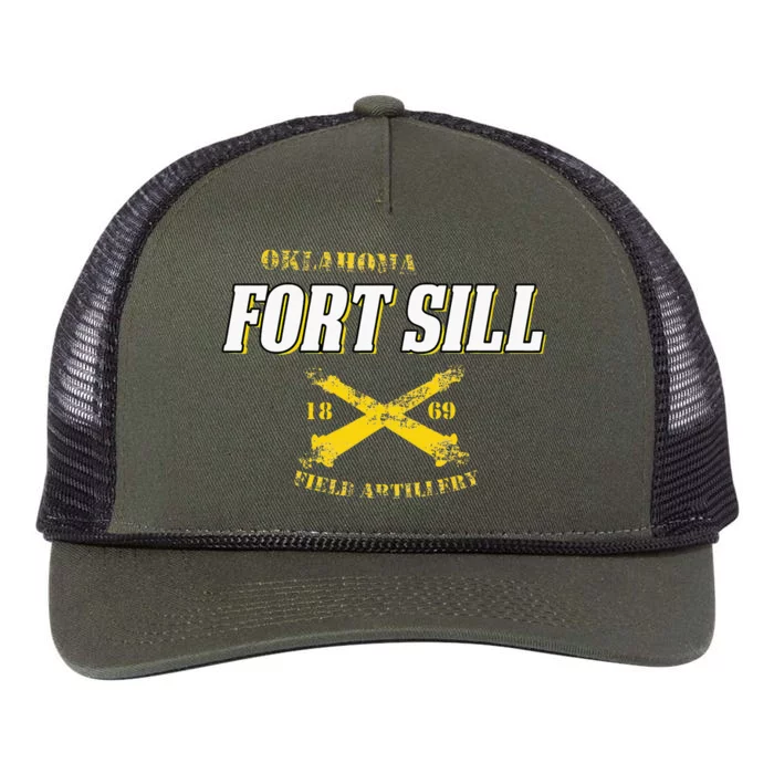 Oklahoma Fort Sill 1869 Field Artillery Retro Rope Trucker Hat Cap