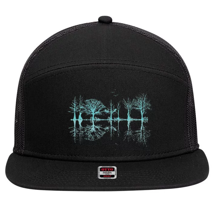 Outdoor Forest Trees Reflection Wildlife Nature 7 Panel Mesh Trucker Snapback Hat