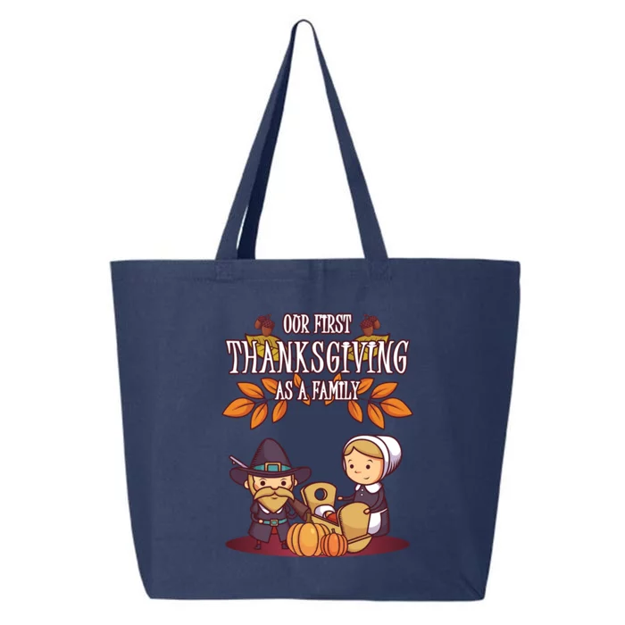 Our First Thanksgiving As A Family Thanksgiving Family Gift 25L Jumbo Tote