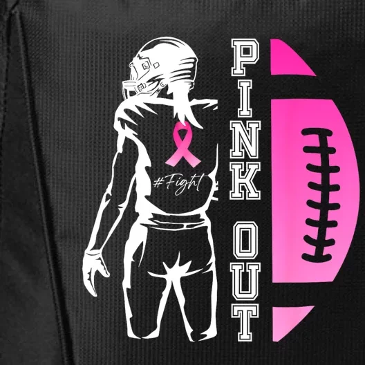 Out Football Team Breast Cancer Awareness Month City Backpack