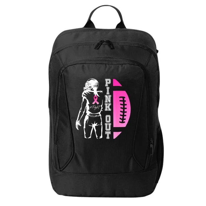 Out Football Team Breast Cancer Awareness Month City Backpack