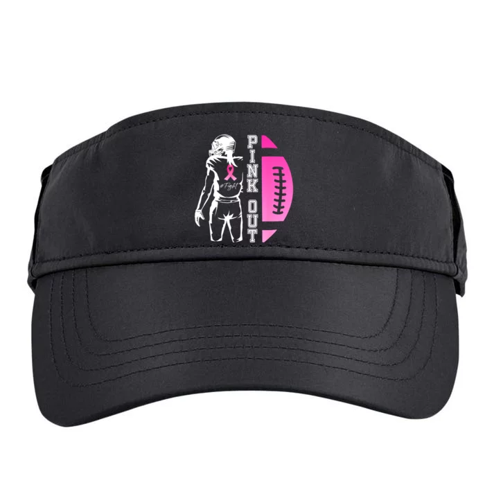 Out Football Team Breast Cancer Awareness Month Adult Drive Performance Visor