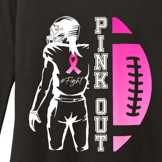 Out Football Team Breast Cancer Awareness Month Womens CVC Long Sleeve Shirt