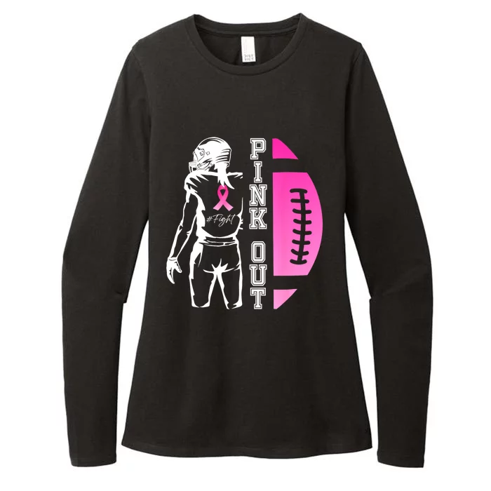 Out Football Team Breast Cancer Awareness Month Womens CVC Long Sleeve Shirt