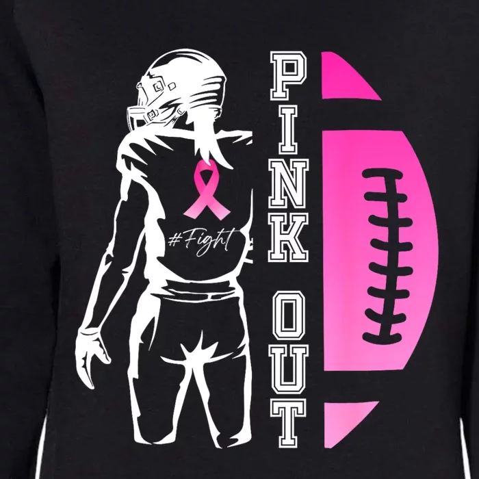 Out Football Team Breast Cancer Awareness Month Womens California Wash Sweatshirt