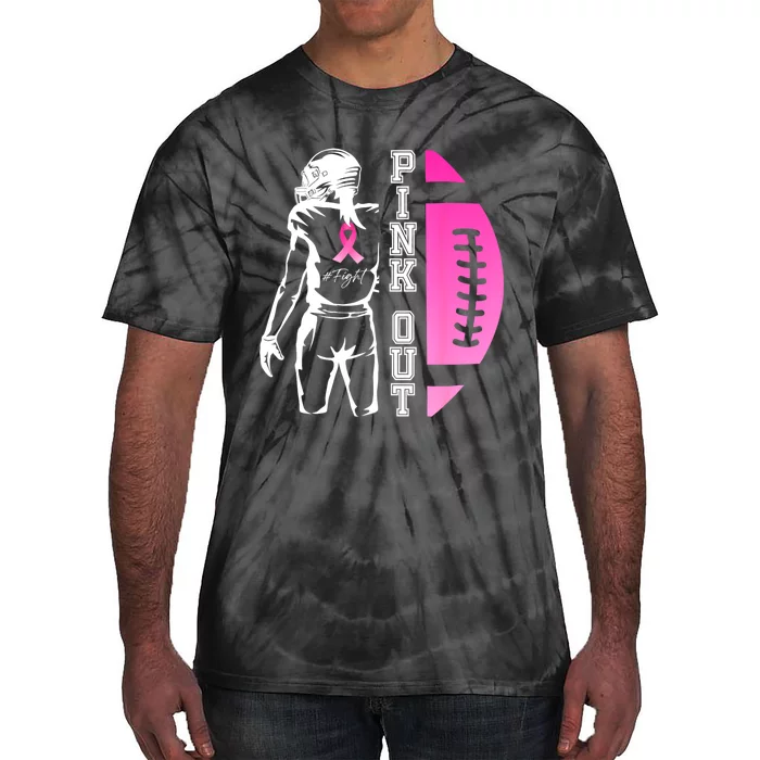 Out Football Team Breast Cancer Awareness Month Tie-Dye T-Shirt