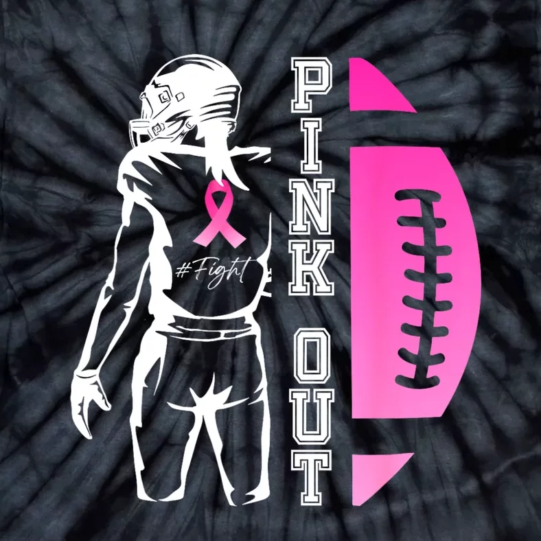 Out Football Team Breast Cancer Awareness Month Tie-Dye T-Shirt