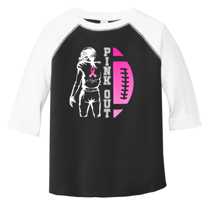 Out Football Team Breast Cancer Awareness Month Toddler Fine Jersey T-Shirt