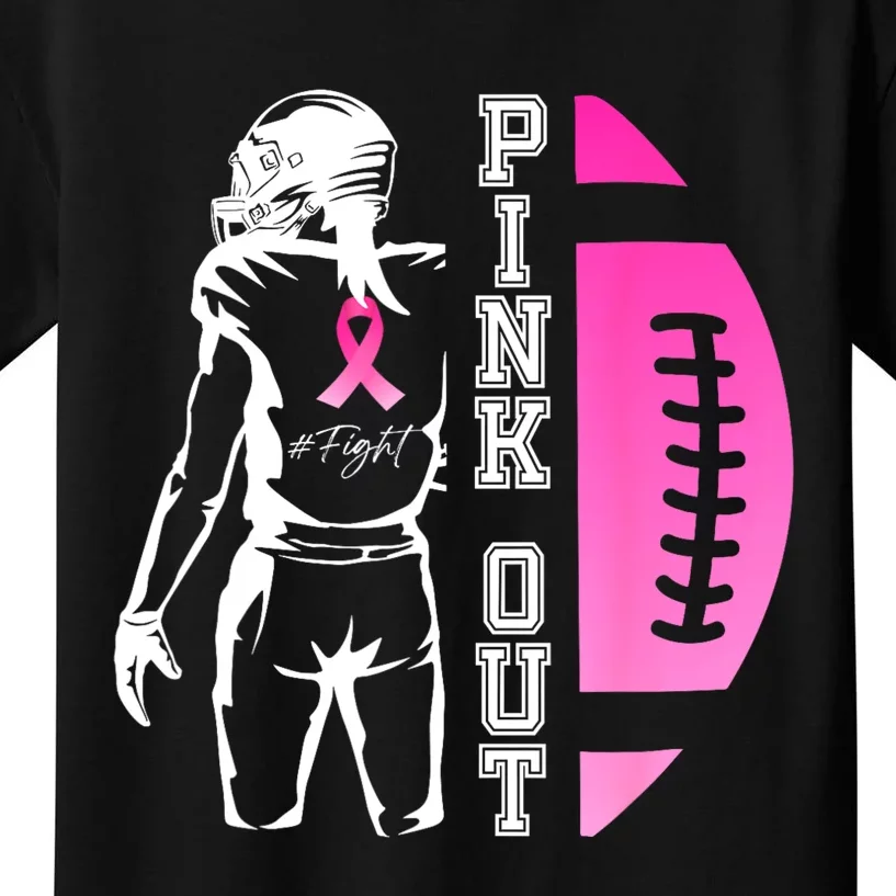 Out Football Team Breast Cancer Awareness Month Kids T-Shirt