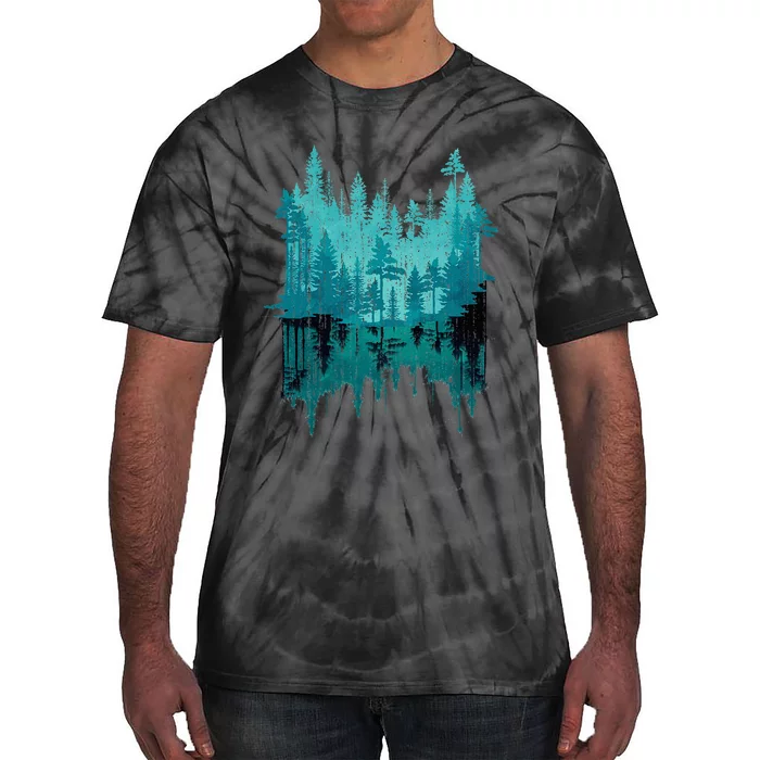 Outdoor Forest Trees Reflection Wildlife Nature Tie-Dye T-Shirt