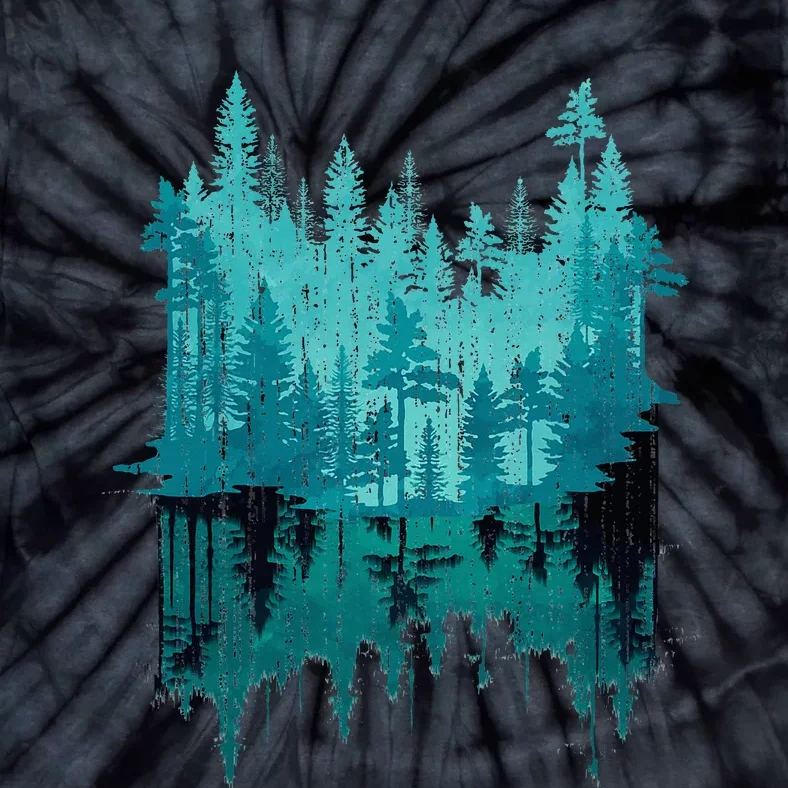 Outdoor Forest Trees Reflection Wildlife Nature Tie-Dye T-Shirt