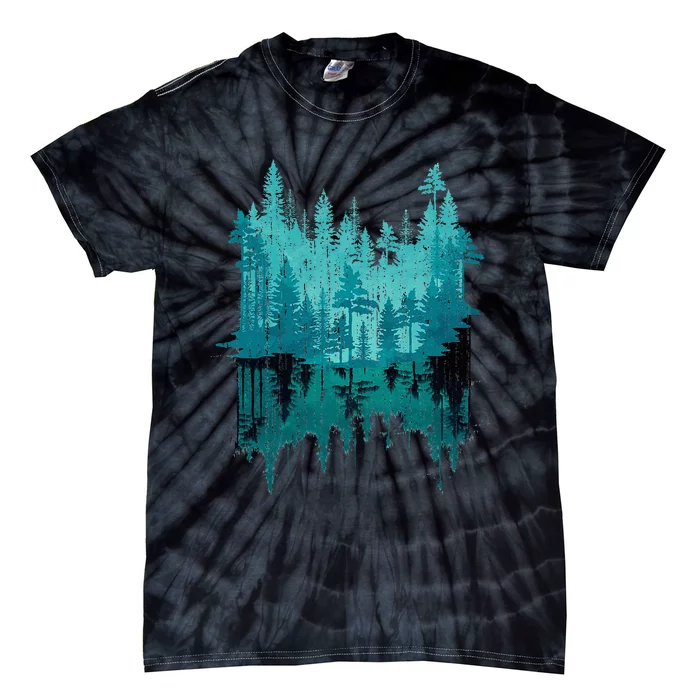 Outdoor Forest Trees Reflection Wildlife Nature Tie-Dye T-Shirt