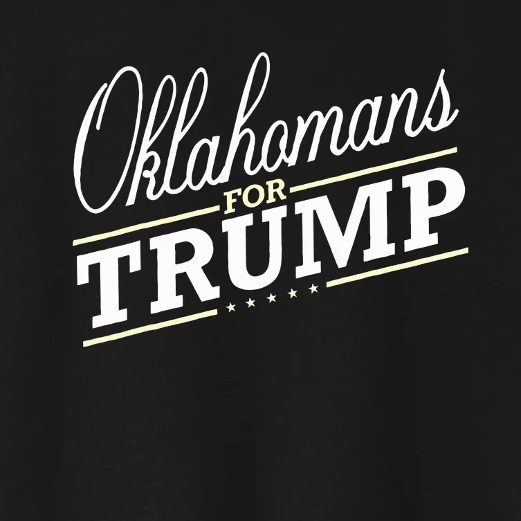 Oklahoma For Trump 2024 Second President Election Women's Crop Top Tee