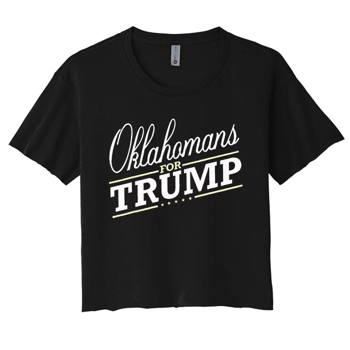 Oklahoma For Trump 2024 Second President Election Women's Crop Top Tee