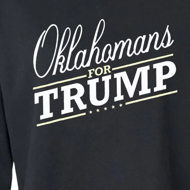 Oklahoma For Trump 2024 Second President Election Cropped Pullover Crew