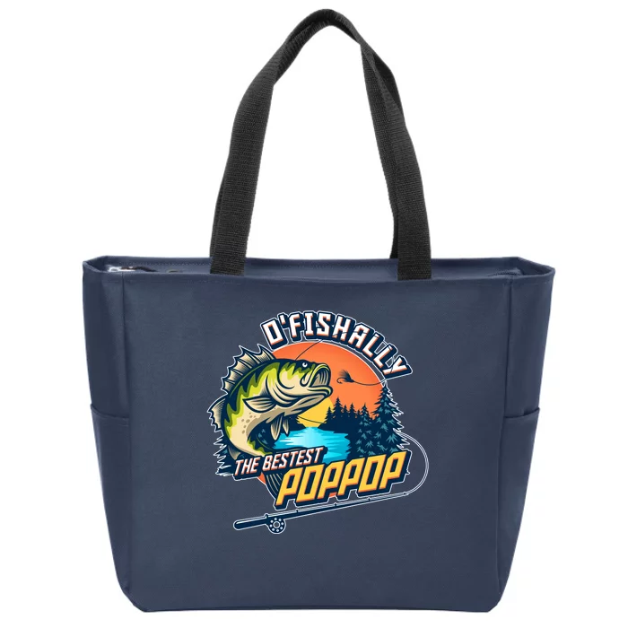 O Fishally The Bestest PopPop Zip Tote Bag