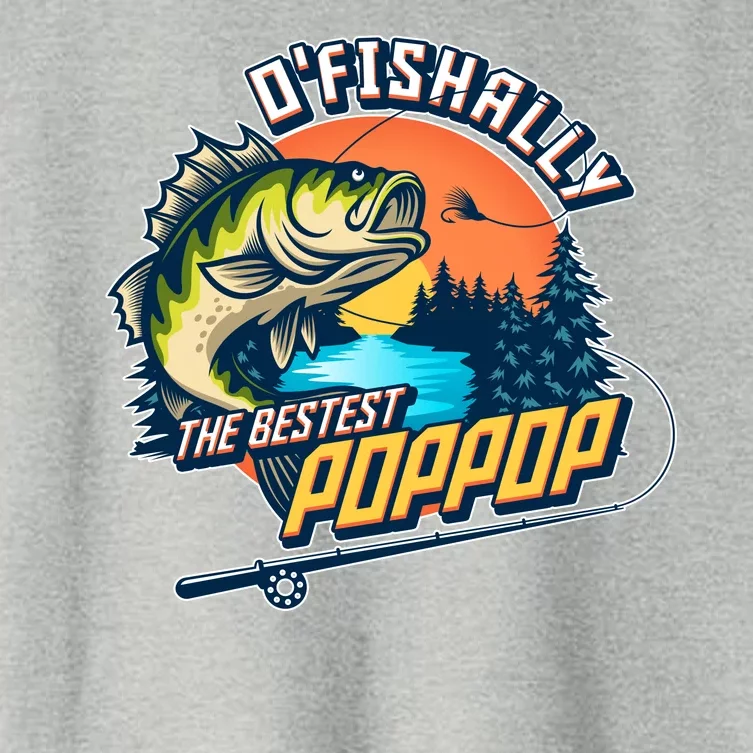 O Fishally The Bestest PopPop Women's Crop Top Tee