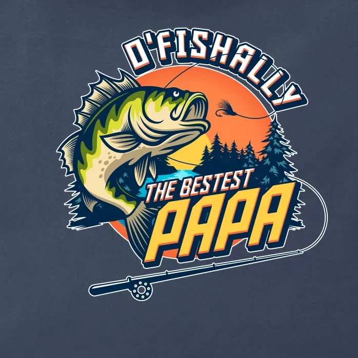 O Fishally The Bestest Papa Zip Tote Bag