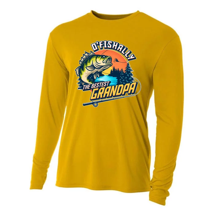 O Fishally The Bestest Grandpa Cooling Performance Long Sleeve Crew