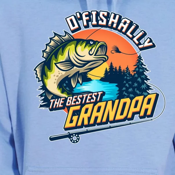 O Fishally The Bestest Grandpa Unisex Surf Hoodie