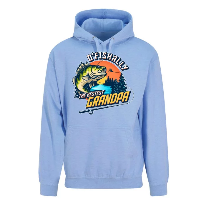 O Fishally The Bestest Grandpa Unisex Surf Hoodie