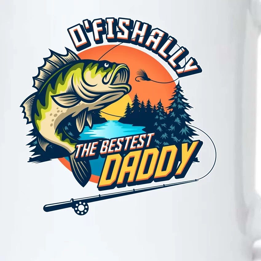 O Fishally The Bestest Daddy Black Color Changing Mug