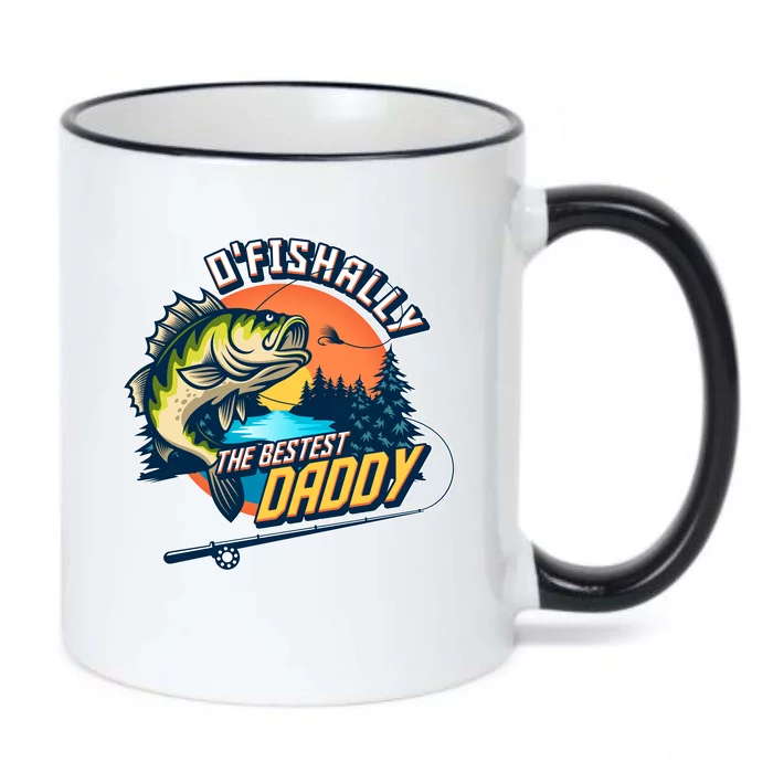 O Fishally The Bestest Daddy Black Color Changing Mug